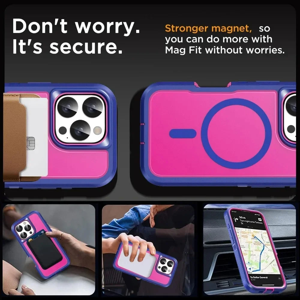 Luxury Ott Magnetic Armor Cases for IPhone Max Box Shockproof Charging