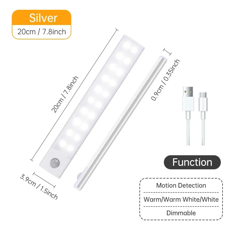 Cabinet Led Light Sensor Movement Rechargeable Wireless Led Lamp Night