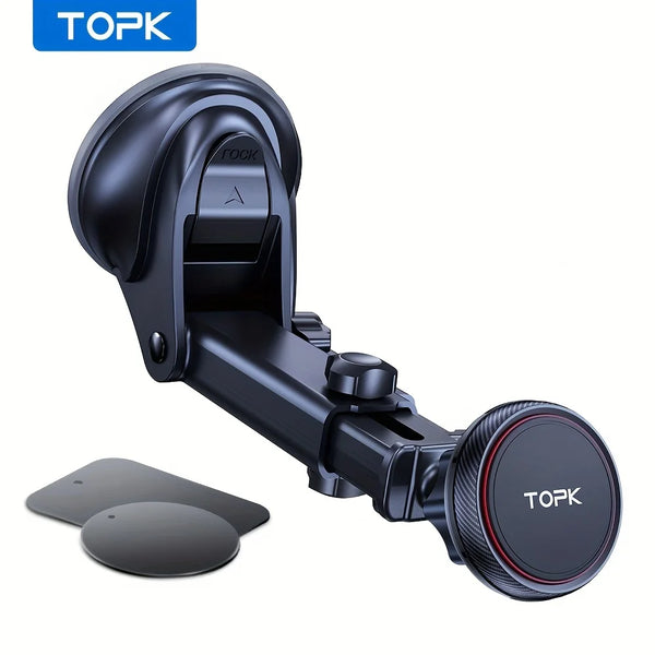 TOPK Magnetic Car Phone Mount, N52 Strong Magnet Dashboard Holder