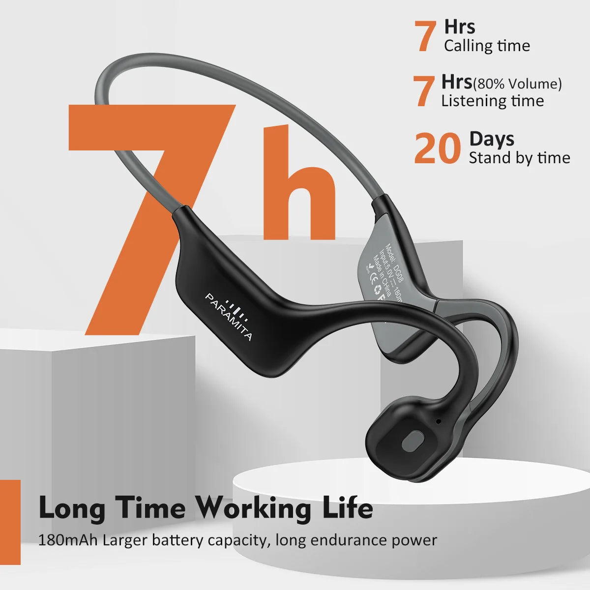 Classic DG08 Bone Conduction Headphone Wireless Bluetooth Headset