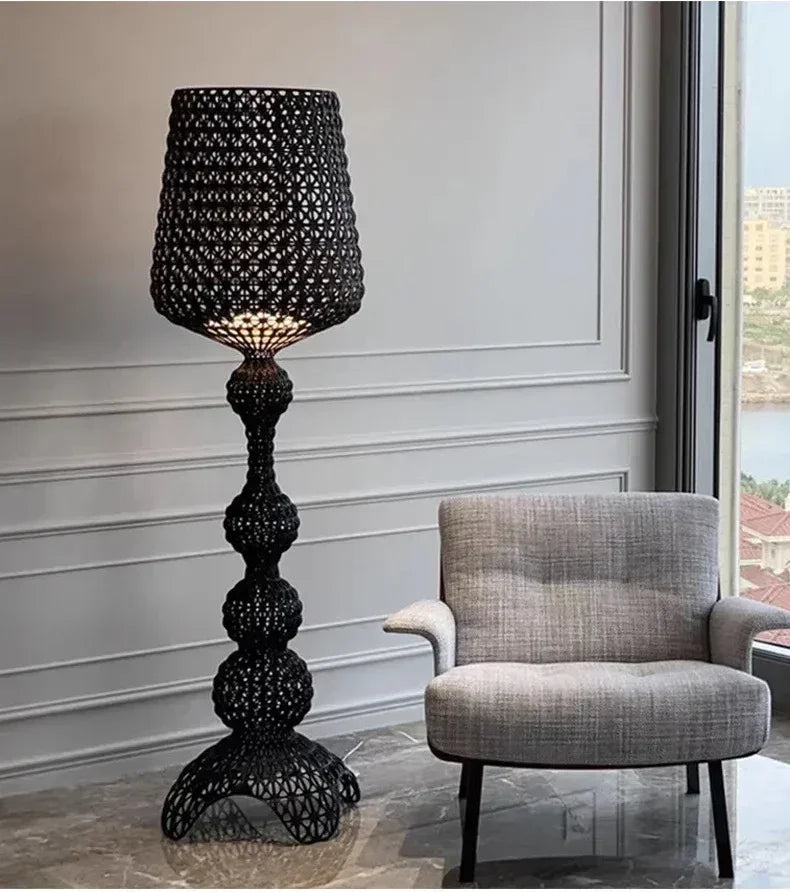 Italian Designer Hollow Goblet Acrylic Floor Lamp for Exhibition Hall Living Room