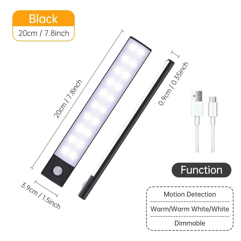 Cabinet Led Light Sensor Movement Rechargeable Wireless Led Lamp Night