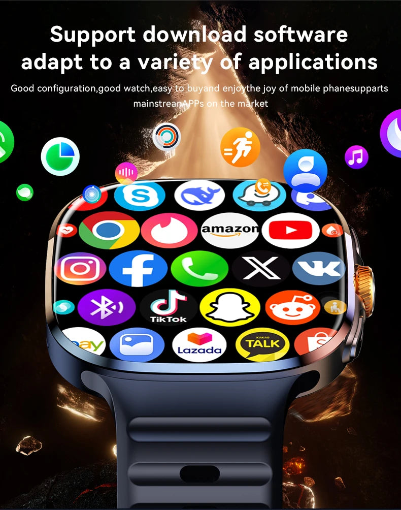 M99 Smart Watch Men's Watch SIM card 4G Android Google Play 2.4 inches 480*480  Amoled 32gG Memory GPS WIFI SmartWatches