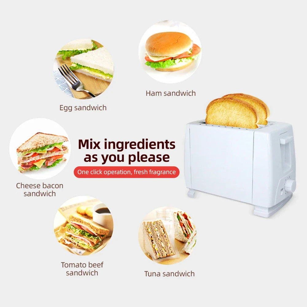 Toaster 2 Slice Wide Slot with 6 Preset Temperature and Timing Small Stainless Steel Bread Toaster with Manual Stop