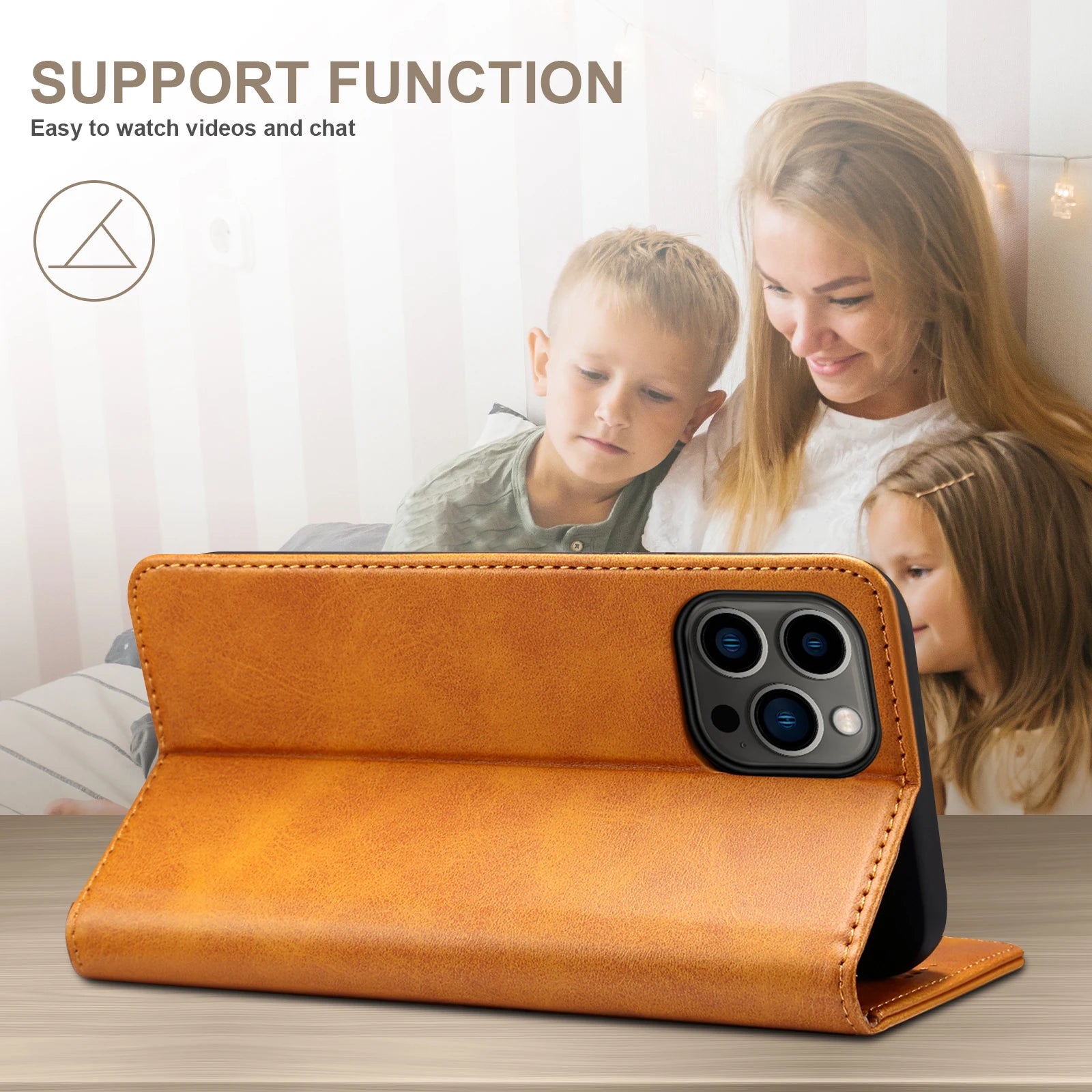 SUTENI Faux Leather Wallet Phone Case Cover Flip For iPhone Pro Max Plus Mini