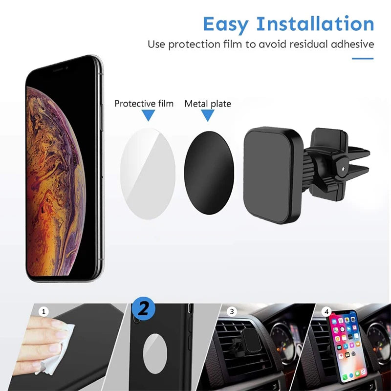 Universal Magnetic  Air Vent Clip Car Phone Mount with Powerful Galaxy
