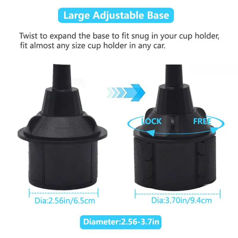 Mini Universal Car Cup Mount Mobile Phone Holder Stand Cradle for iPhone 3.5-7" Cellphone Smartphones