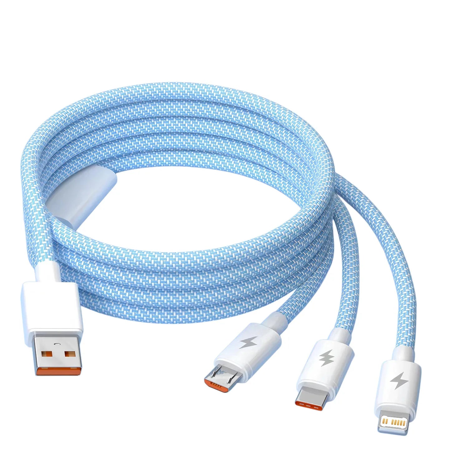 3 In 1 Fast Charging Cable For iPhone Xiaomi Poco Micro USB Type C Charger