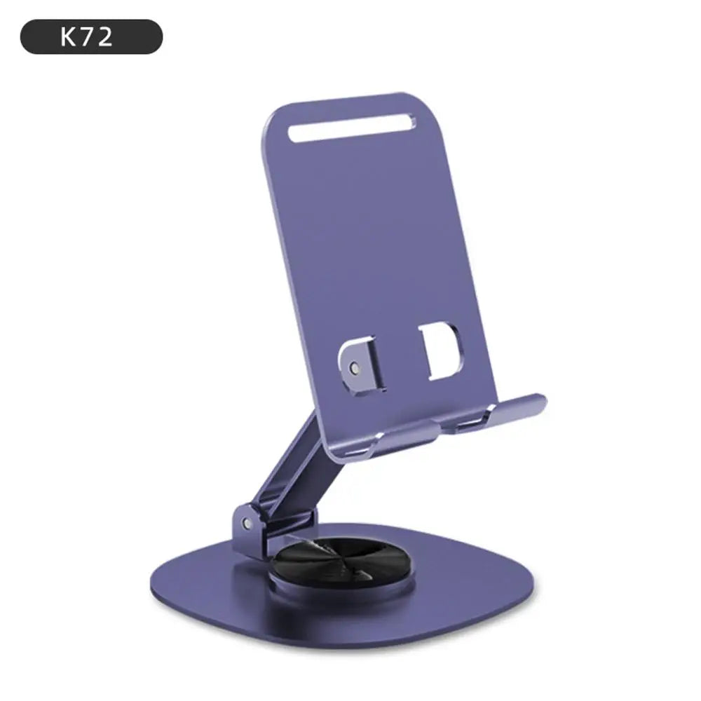 Aluminum Alloy Foldable Desktop Phone Stand with 360° Rotating Metal Base