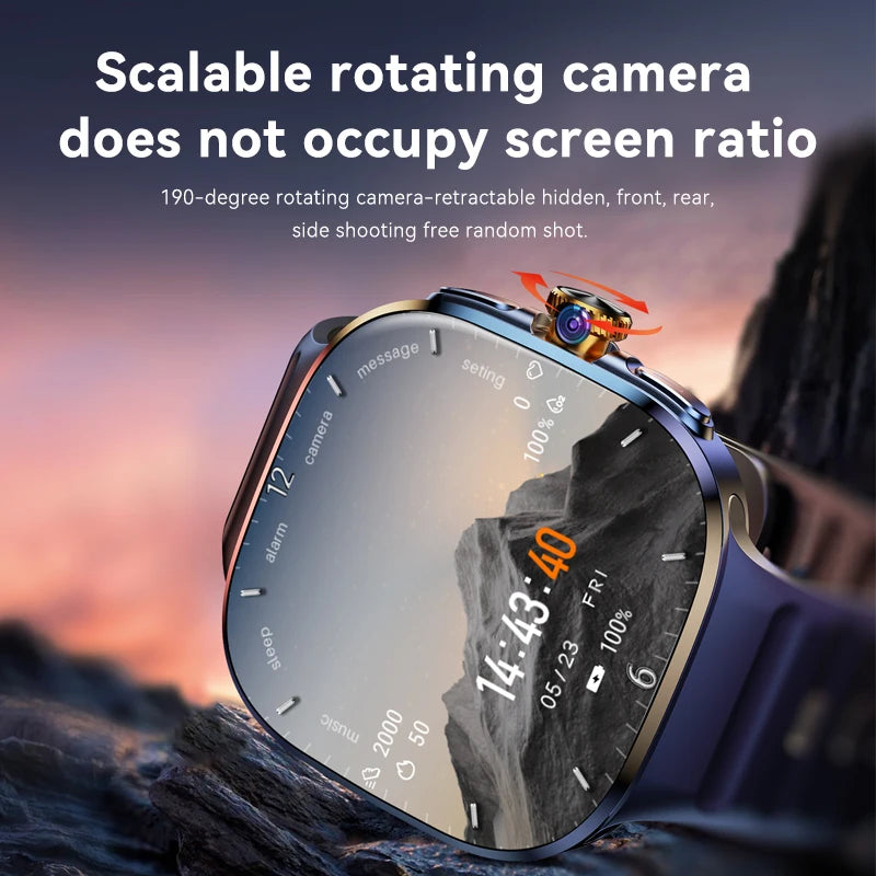 M99 Smart Watch Men's Watch SIM card 4G Android Google Play 2.4 inches 480*480  Amoled 32gG Memory GPS WIFI SmartWatches