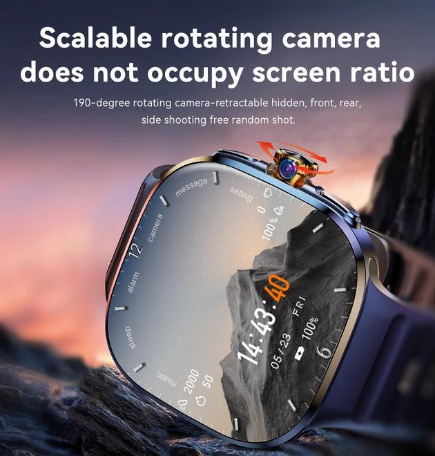 M99 Smart Watch Men's Watch SIM card 4G Android Google Play 2.4 inches 480*480  Amoled 32gG Memory GPS WIFI SmartWatches