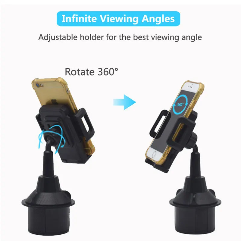 Mini Universal Car Cup Mount Mobile Phone Holder Stand Cradle for iPhone 3.5-7" Cellphone Smartphones