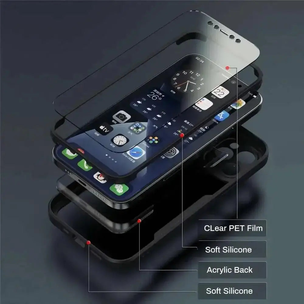 360 Full Body Front Back Clear Case For iPhone 8 Plus SE Silicone Shockproof