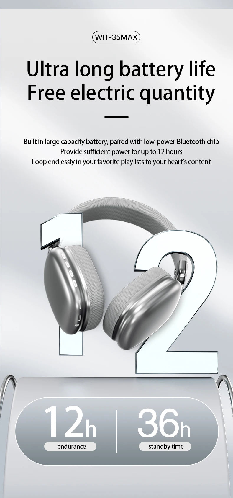 Original 9D Surround Sound Headsets Metal Wireless Bluetooth Headphones