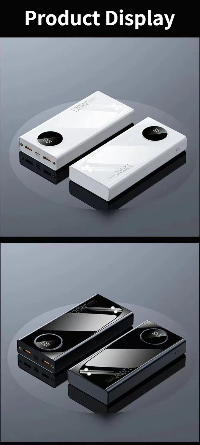 120W 57000mah Power Bank Super Fast Charging For Iphone Xiaomi Samsung Ultralarge Capacity For Mobile Power External Battery