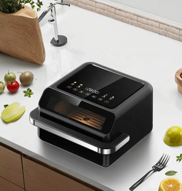 Electric 7.5L Air Fryer Oven Pizza Cooker Non-Stick Fry Basket Over Heat Protection Digital Timer & Temperature Control