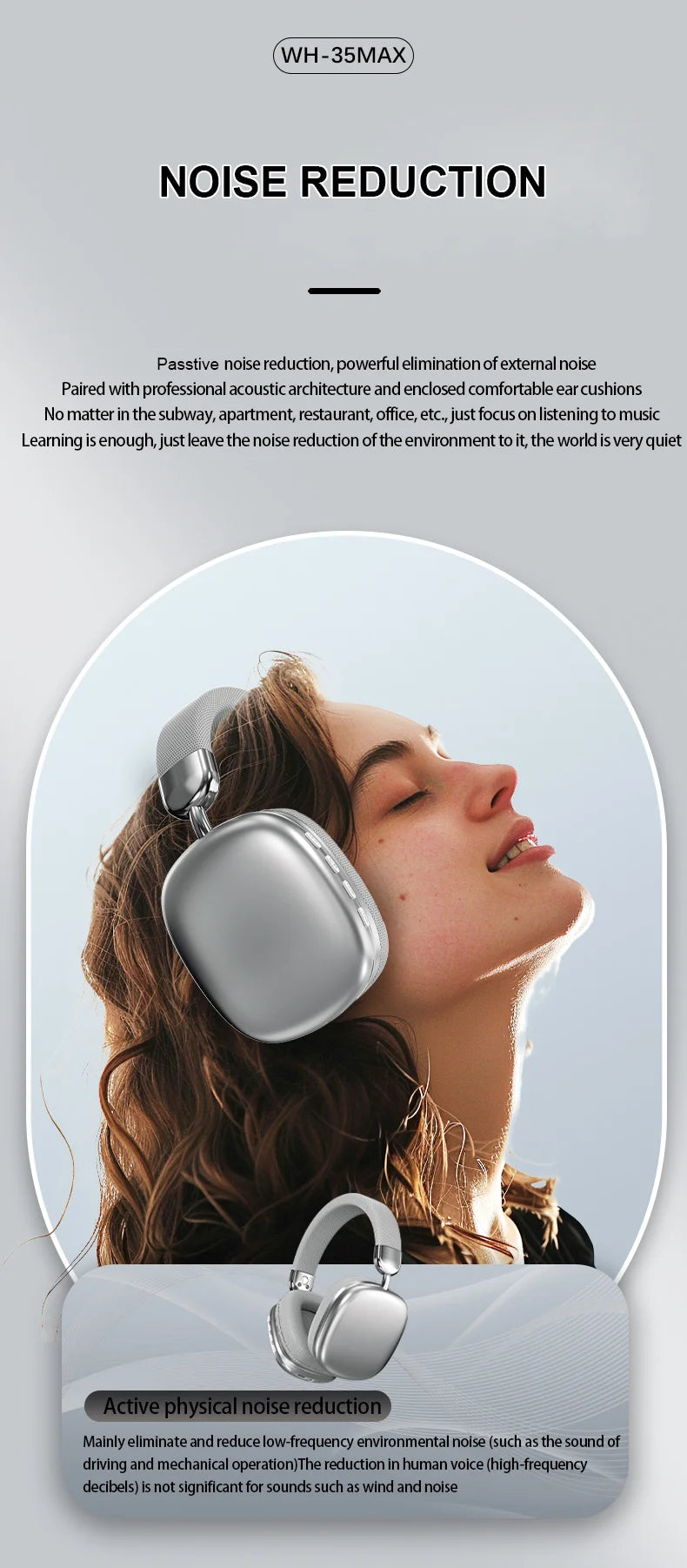 Original 9D Surround Sound Headsets Metal Wireless Bluetooth Headphones