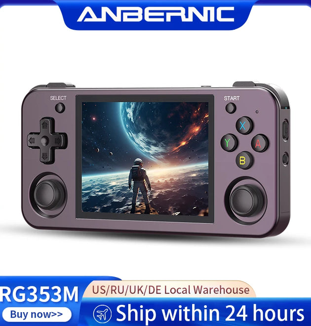 Anbernic RG353M Handheld Game Console Aluminum Alloy Shell 3.5 Inch Multi-touch Screen Dual OS HDMI-compatible Player 4400 Games