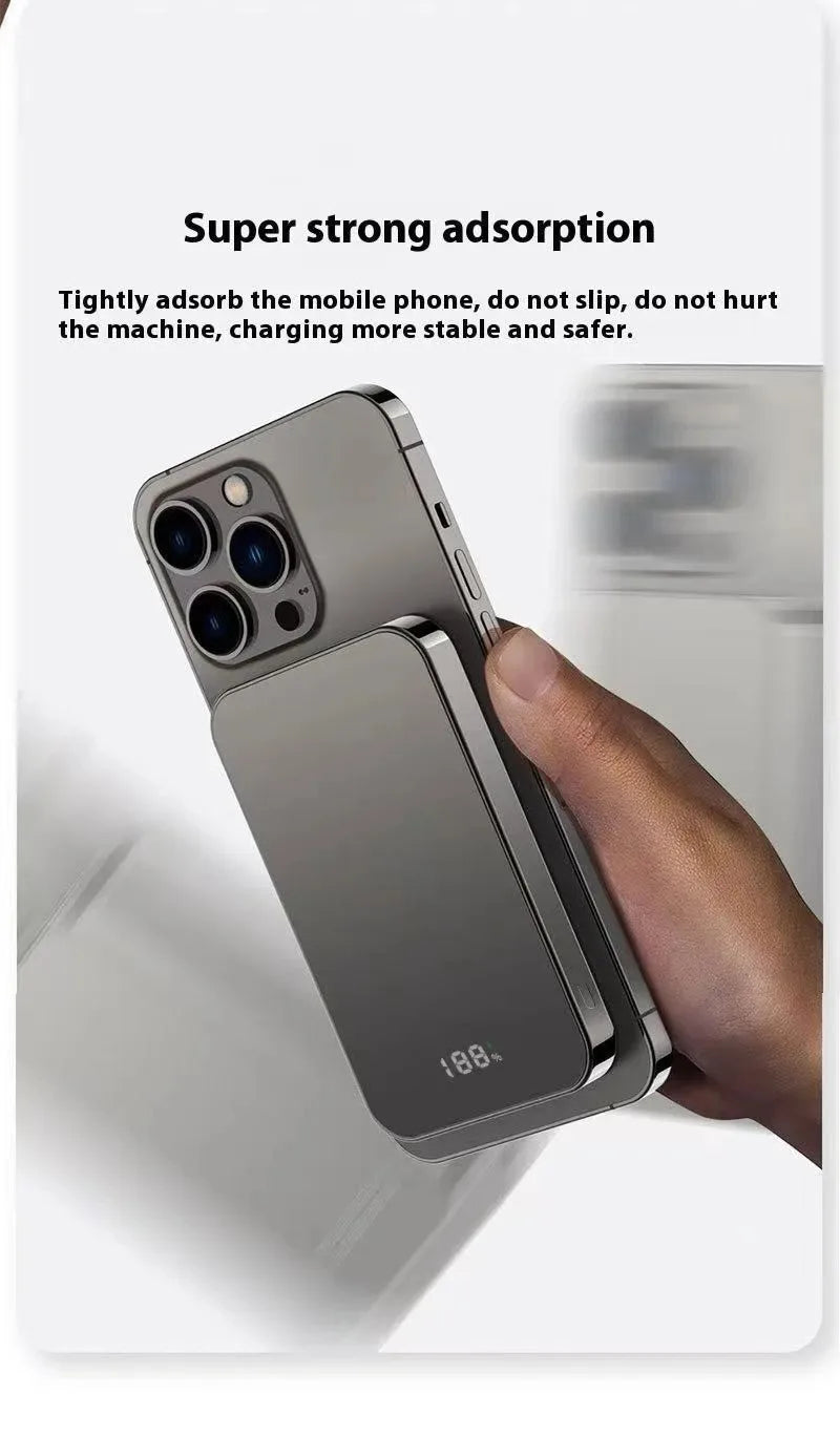 Magnetic Wireless Power Bank Fast Charging Portable External Battery
