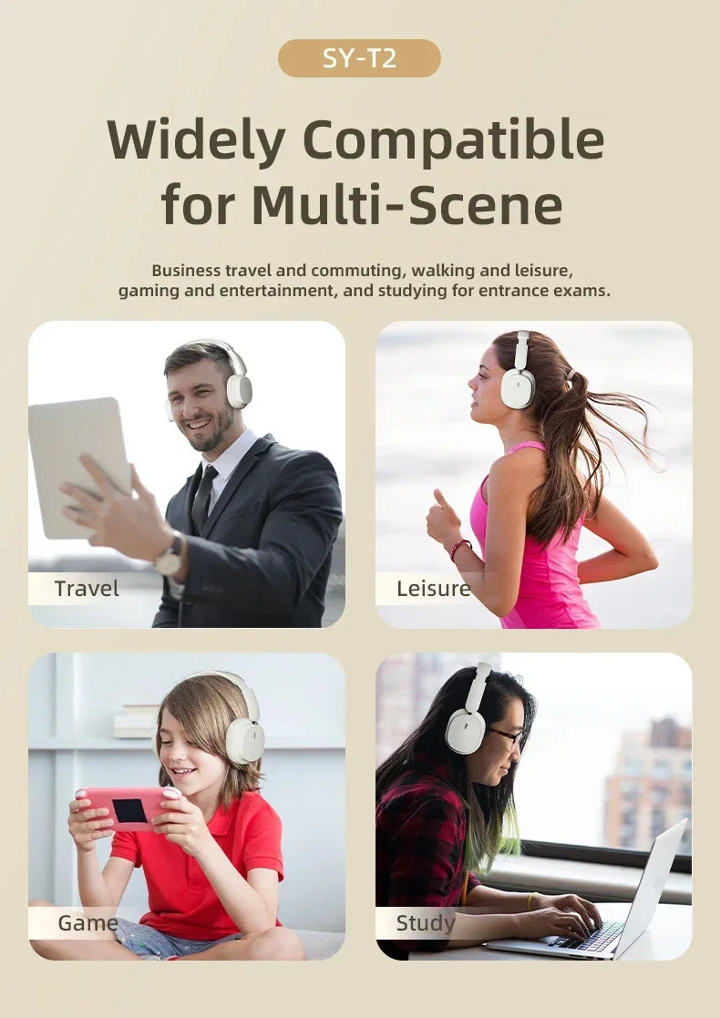Erilles T2 Earphone With Wire ENC Noise Canceling Wireless Bluetooth Headset Gamer Wired Headphones Blutooth Mp3 Players Hifi