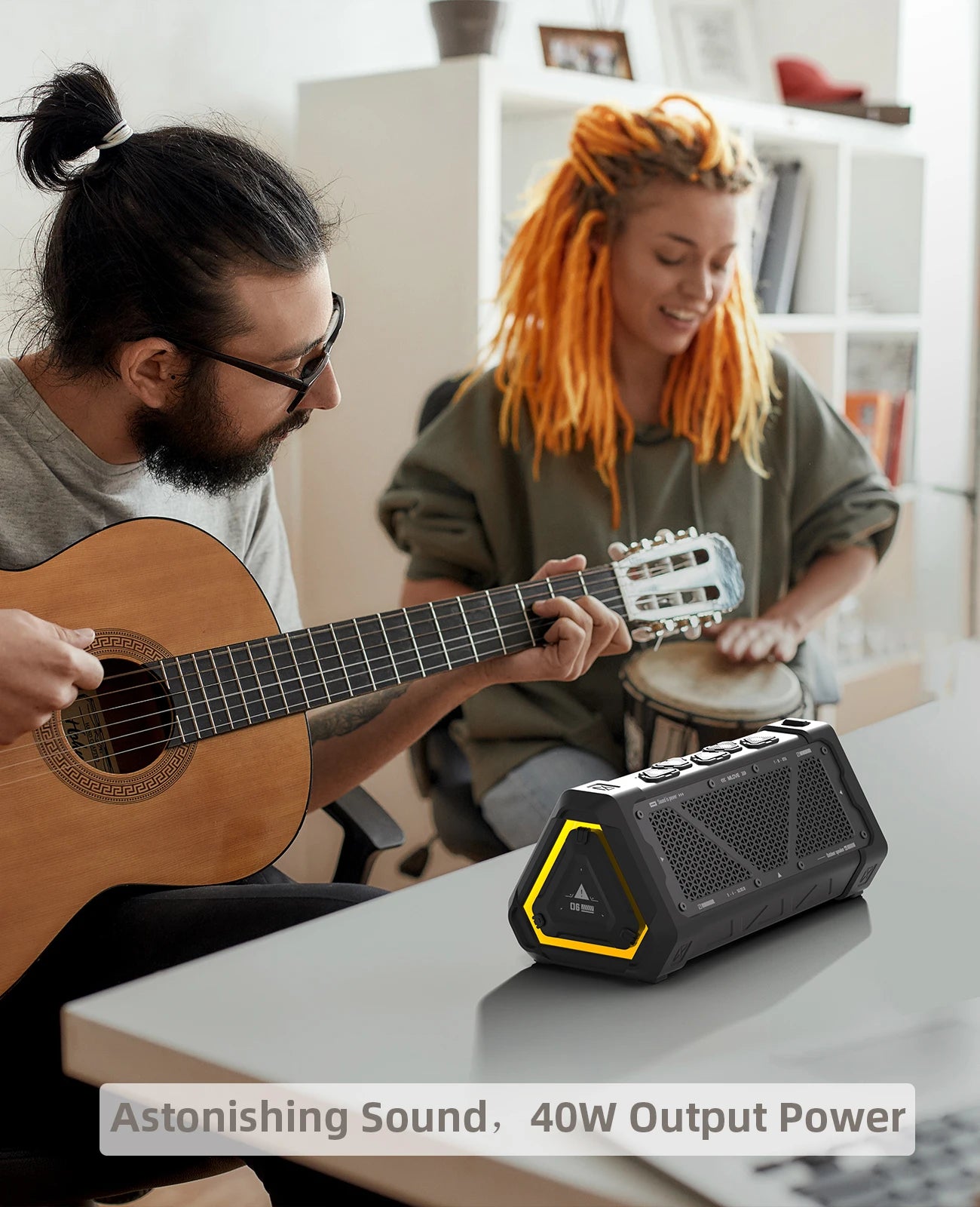 Bluetooth Speaker 40W Output Power Bluetooth 5.3 Speaker Stereo RGB Light