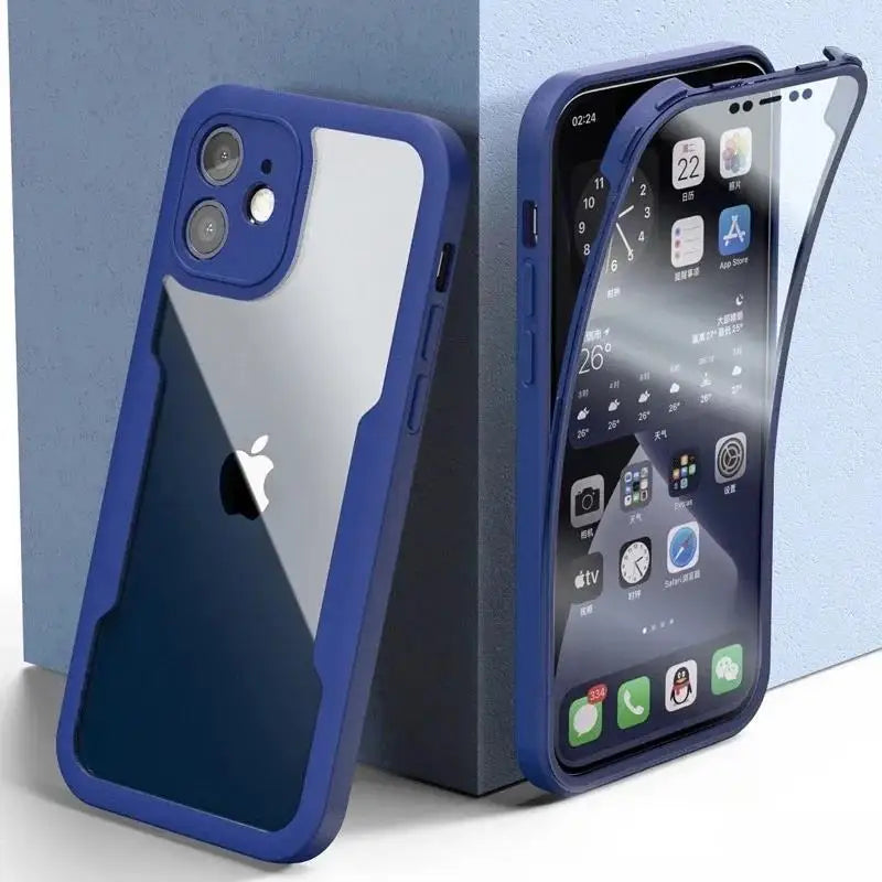 360 Full Body Front Back Clear Case For iPhone 8 Plus SE Silicone Shockproof