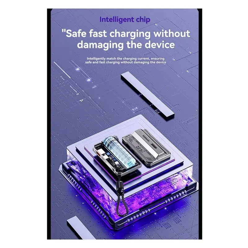24-Hour Delivery DIY 21700 Power Bank Case Detachable Cable PD 20W Fast Charging No Battery Included