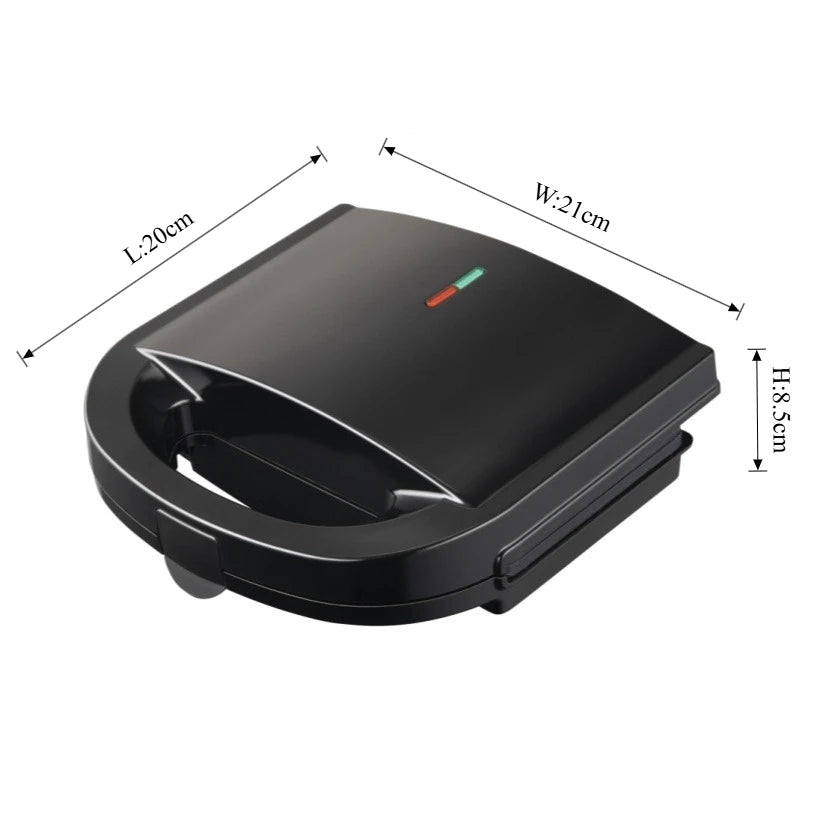 Electric Sandwich Maker  750W Non-Stick Plates Breakfast Maker with Indicator Lights Cool Touch Handle Easy Clean And Store