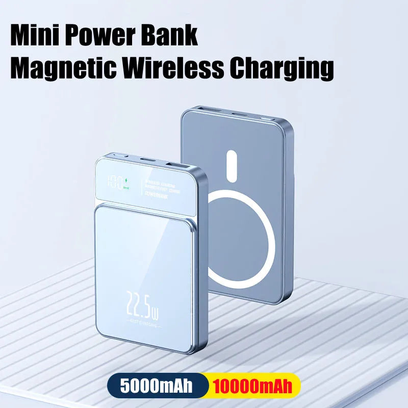 10000mAh Magnetic Power Bank 20W Wireless Power bank Slim Portable Battery