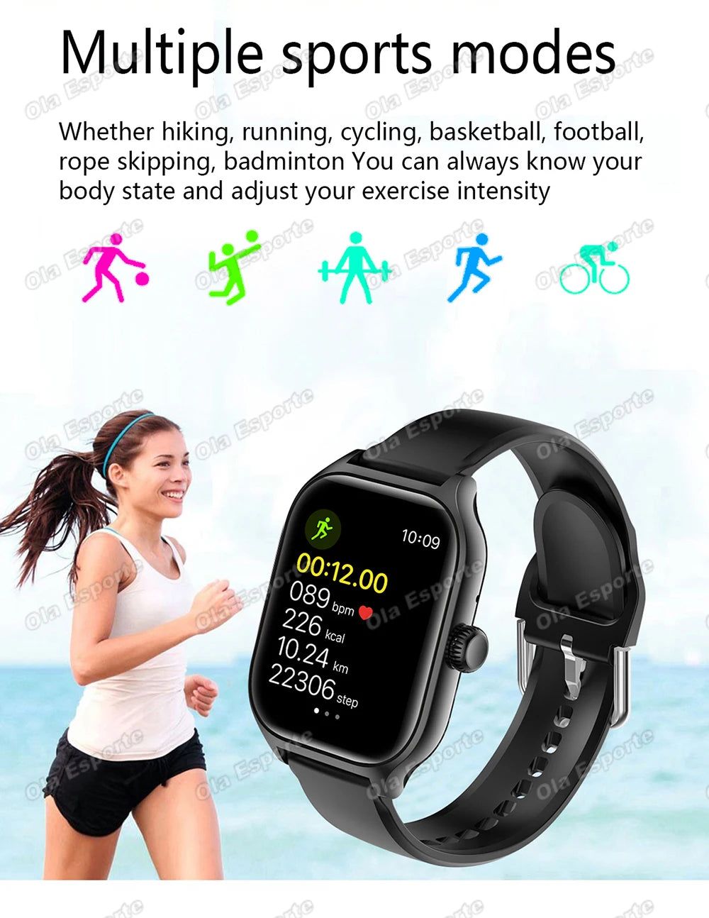 Smart Watch Men 2.01'' AMOLED Screen Waterproof Multiple Sport Mode Fitness HD Bluetooth Call Smartwatch Men Women Bracelet Hw12