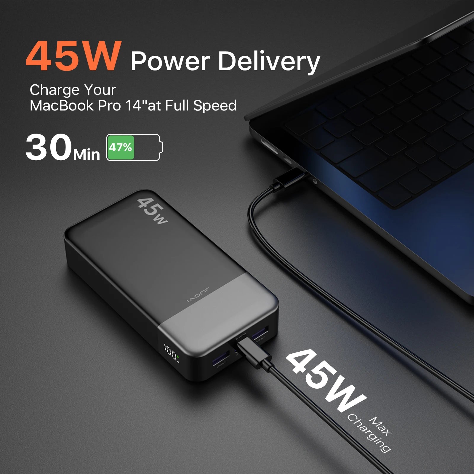 20000mAh Power Bank JUOVI J2621 Portable Fast Charging Battery Pack