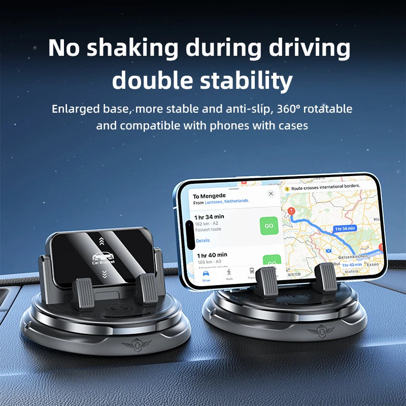 Lcars Car Dashboard Phone Holder, 360-Degree Rotatable, Multifunctional Phone Holder with Parking Number Plate, Special Support Stand for Car Navigation, Adhesive Base