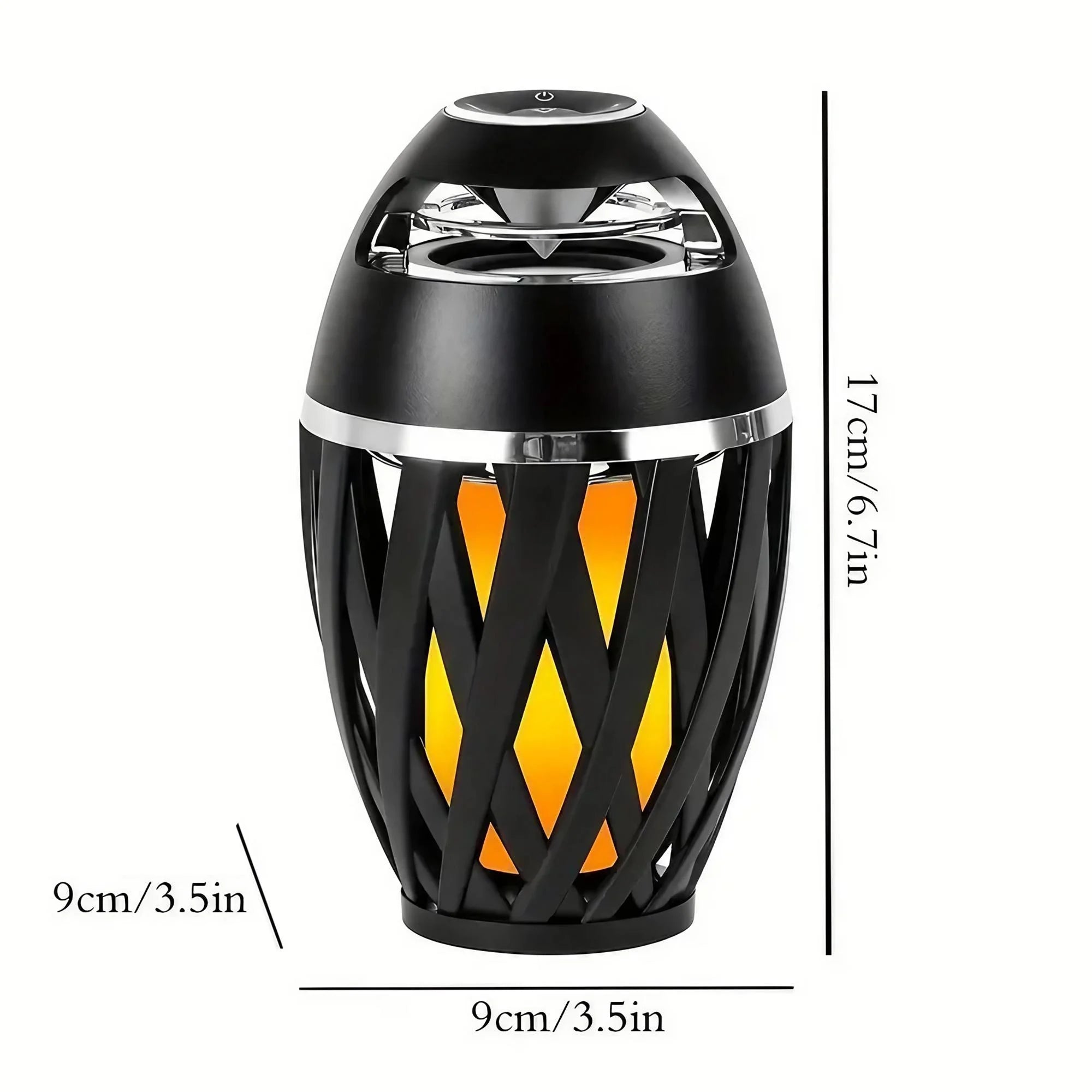 Portable Bluetooth 5.0 Flame Speaker with LED Torch 5W Bass Sound Camping