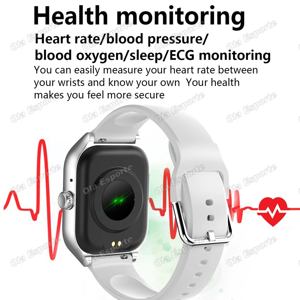 Smart Watch Men 2.01'' AMOLED Screen Waterproof Multiple Sport Mode Fitness HD Bluetooth Call Smartwatch Men Women Bracelet Hw12