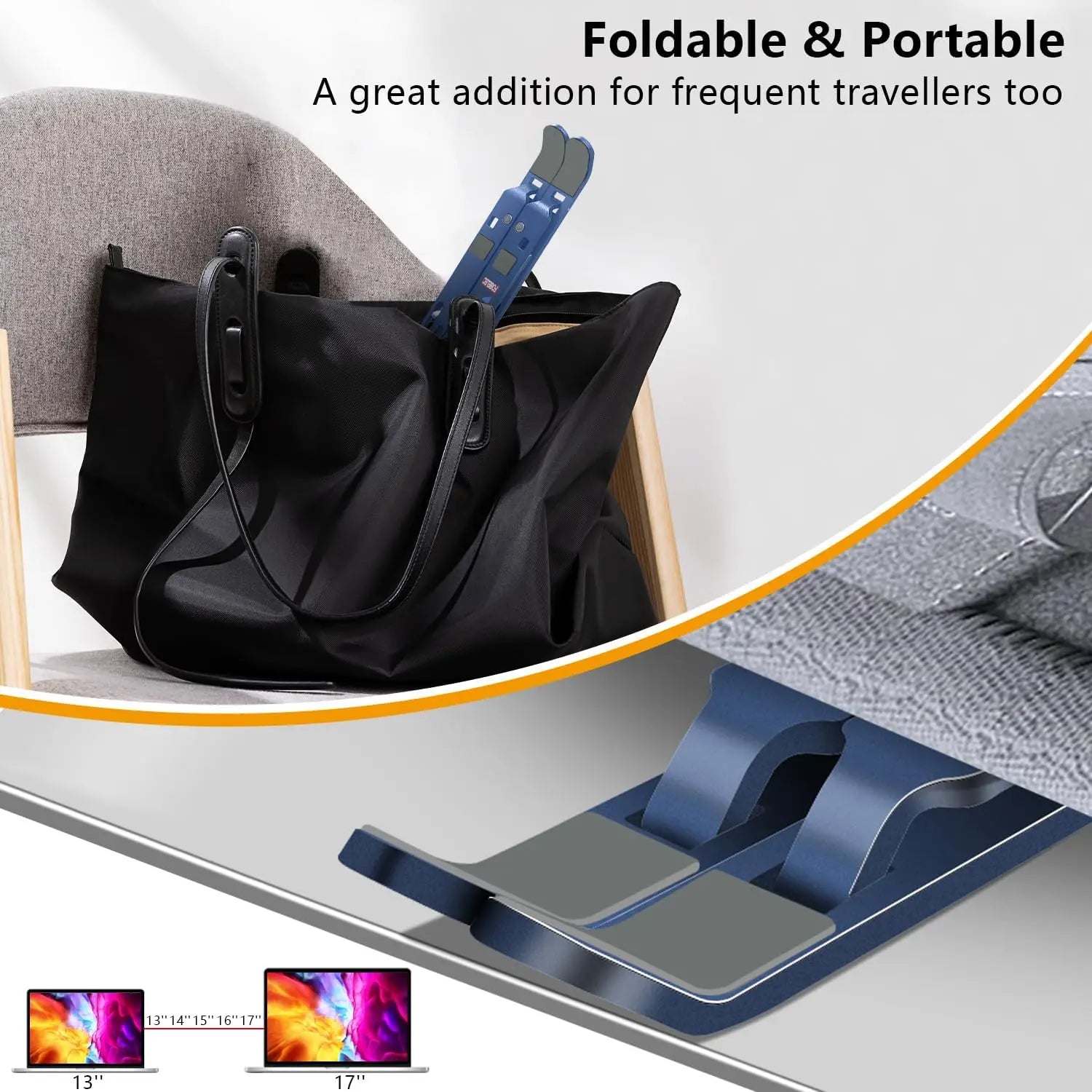 Adjustable Aluminum Laptop Stand Foldable & Portable Holder Cooling Riser