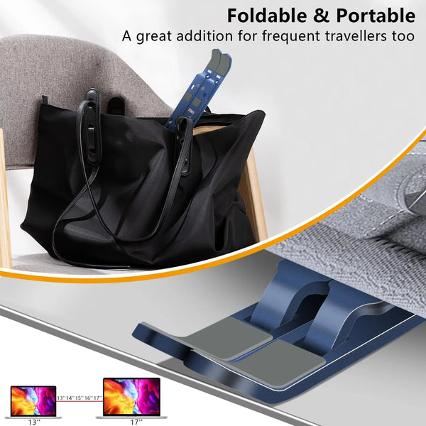 Adjustable Aluminum Laptop Stand Foldable & Portable Holder Cooling Riser
