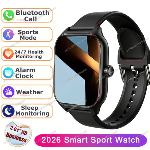 Smart Watch Men 2.01'' AMOLED Screen Waterproof Multiple Sport Mode Fitness HD Bluetooth Call Smartwatch Men Women Bracelet Hw12