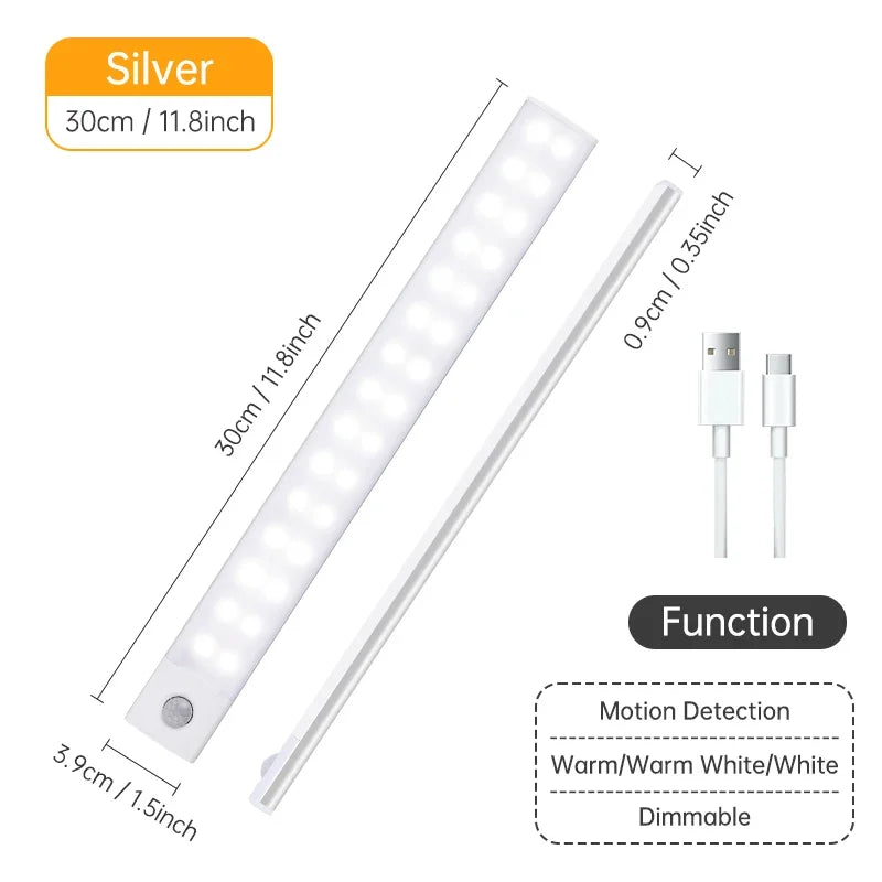 Cabinet Led Light Sensor Movement Rechargeable Wireless Led Lamp Night