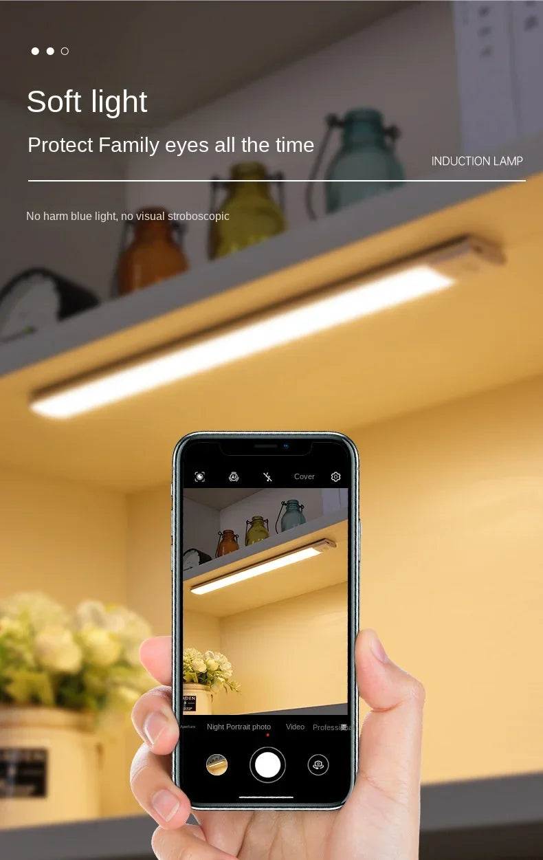 Cabinet Led Light Sensor Movement Rechargeable Wireless Led Lamp Night