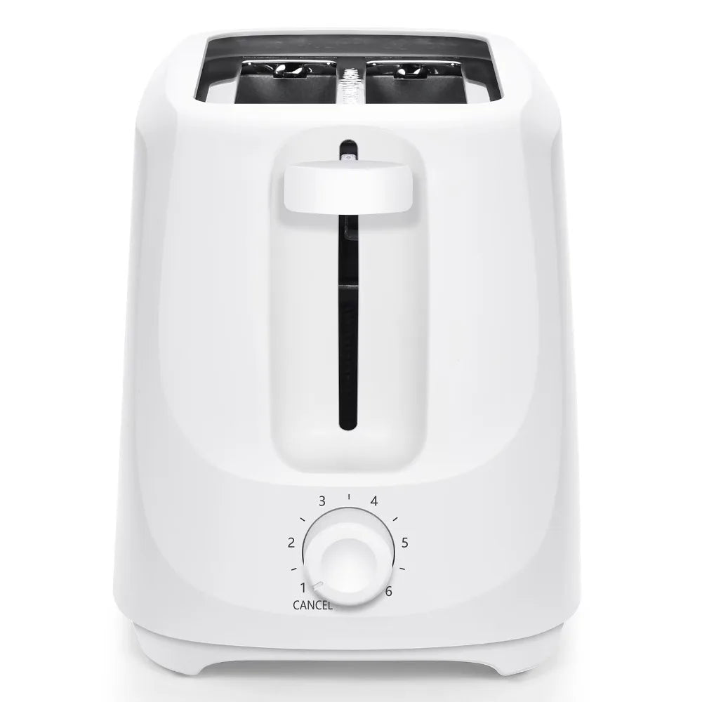 Mainstays 2-Slice Toaster with 6 Shade Settings and Removable Crumb Tray, Arctic White