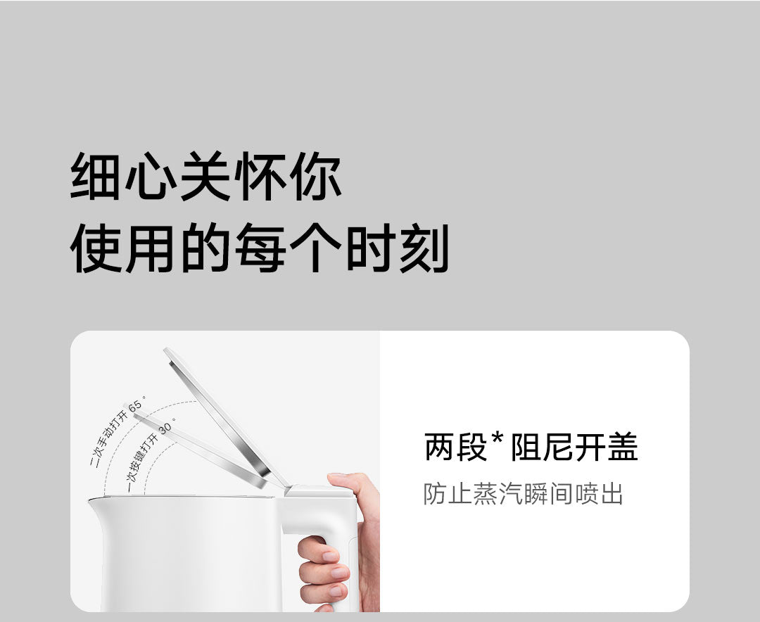 Xiaomi Mi Electric Kettle N1 1500W Fast Boiling Double Layer Anti-scald 304 Stainless Steel Seamless Liner 1.5L Capacity NEW