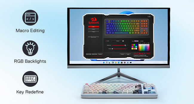 Redragon K728 PRO SE 80% 87 Keys Wireless Gasket RGB Gaming Keyboard